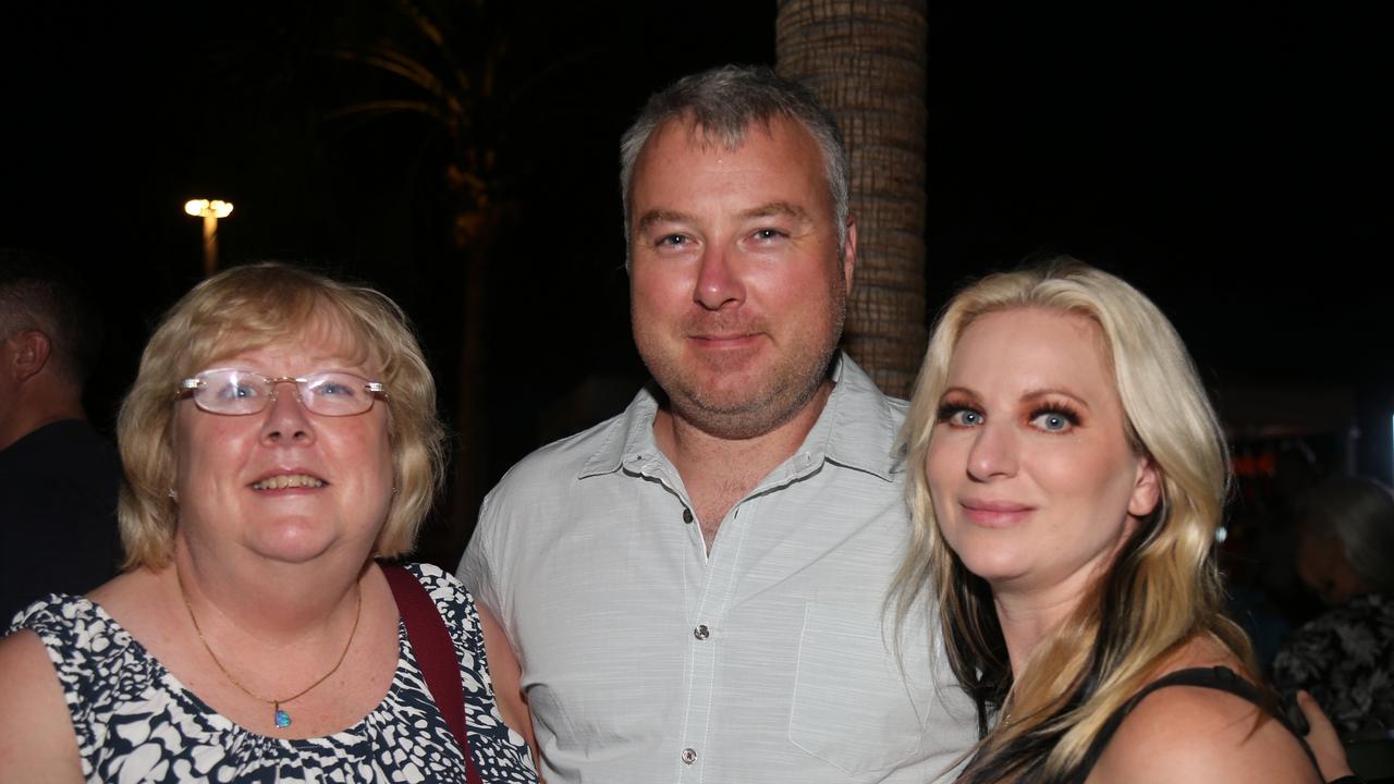 Anne Taylor, Mark Taylor and Sarah Wintle celebrate the last night of Chinese New Year festivities in Cairns. Picture: Kate Stephenson