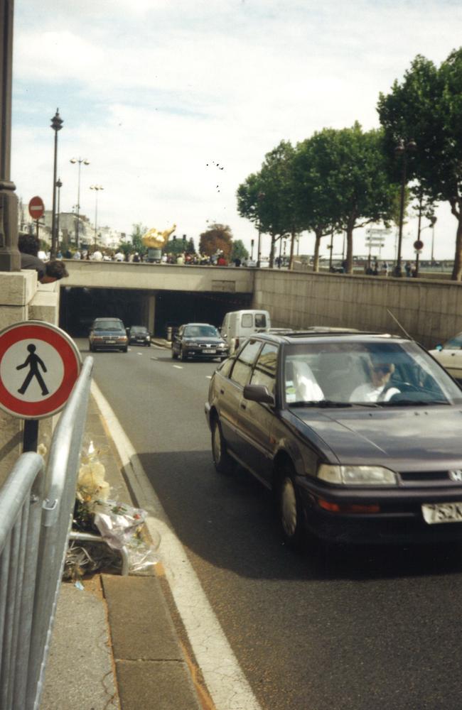 The Pont de l'Alma tunnel in Paris, where Princess Diana died in a car crash. Picture: Elise Potter