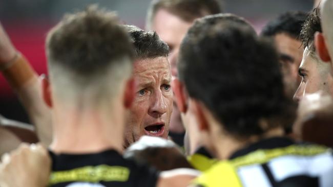 Richmond coach Damien Hardwick says it’s not just going to happen for the Tigers. Picture: Jono Searle/AFL Photos