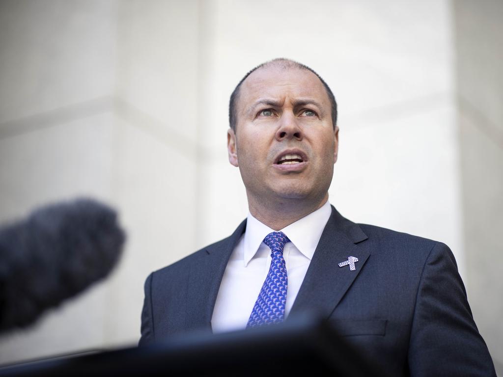 Josh Frydenberg has confirmed the budget will deliver income tax cuts ‘right now’ in a move that all but confirms tax relief will be backdated. Picture: NCA NewsWire / Gary Ramage