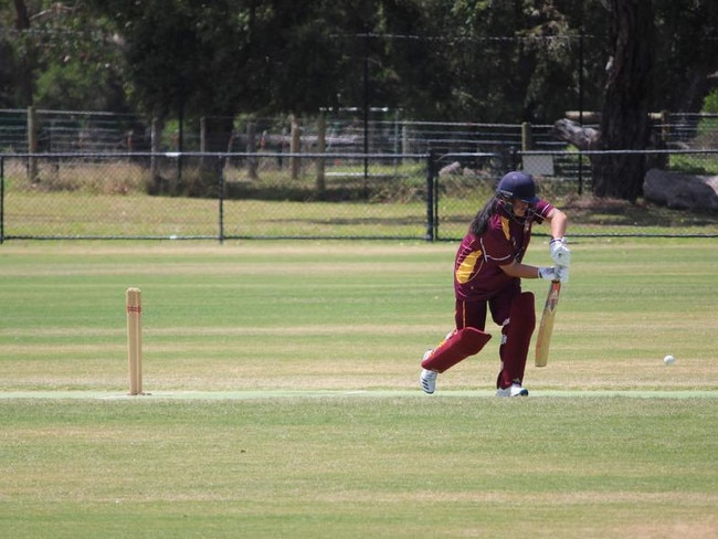 Kylie Walters scores a century for Skye.