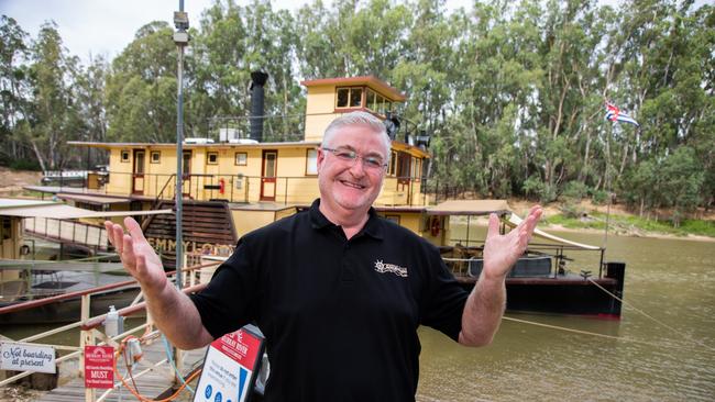 Rohan Burgess, MD of Murray River Paddle Steamers is happy more visitors can come from across the river to Echuca. Picture: Rebecca Pilgrim