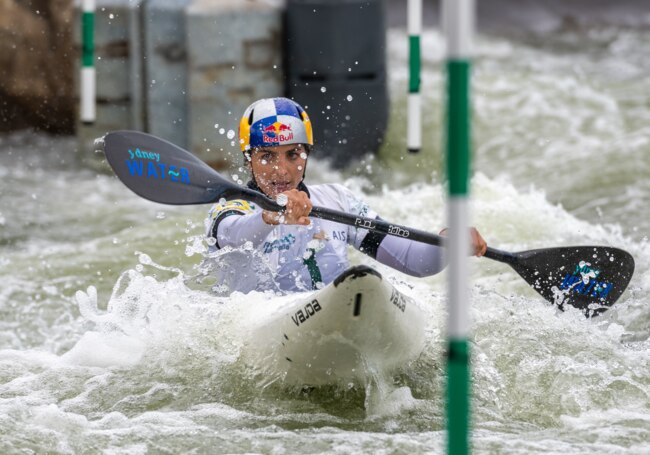 Jess Fox competing at the Oceania championships. Picture: Supplied