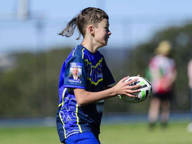 Ky-Marni Williams of Glenvale State School in the inaugural Primary Interschools Reconciliation Touch Carnival hosted by Glenvale State School, Wednesday, May 28, 2025. Picture: Kevin Farmer