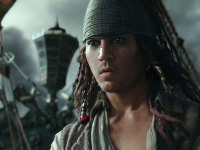 Johnny Depp, without his trademark moustache, in a repeat performance as the seafaring scoundrel.