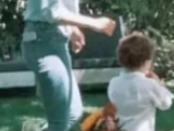 A child, believed to be Archie, at the barbecue. Picture: Instagram