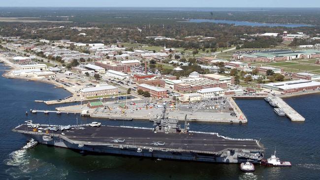 US Media and US Navy reported an active shooter from Saudi Arabia who shot dead three and was himself killed on the US Naval base. Picture: AFP