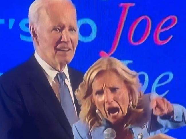 Jill Biden congratulated her husband for "answering all the questions".