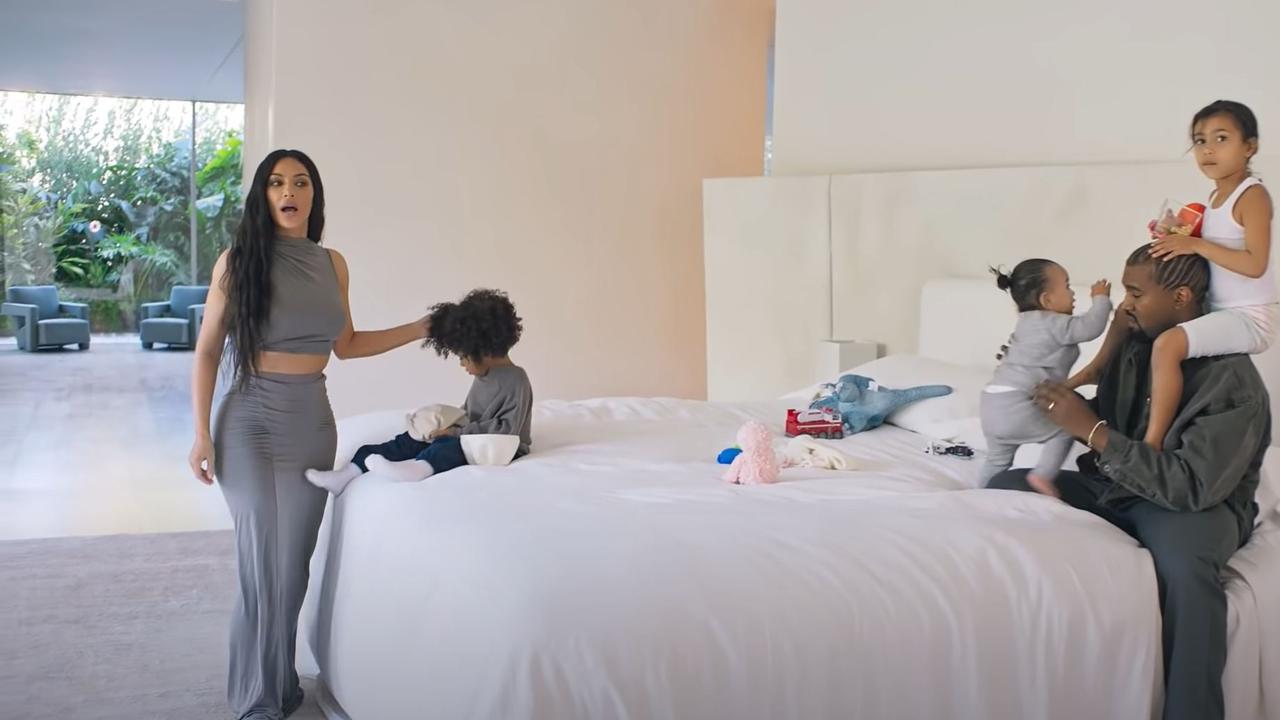 Kim Kardashian and Kanye West hosting a Q&amp;A with Vogue at their home.