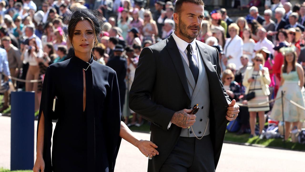 The Beckhams at Harry and Meghan’s wedding at St George's Chapel, Windsor Castle. Picture: Chris Radburn – WPA Pool/Getty Images