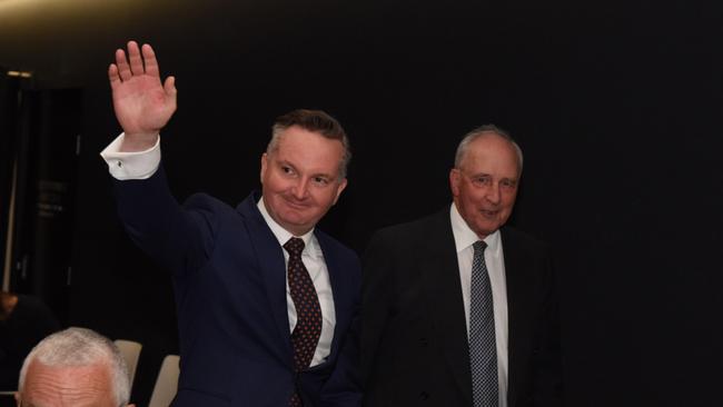 Labor MP Chris Bowen who is delivering the inaugural Paul Keating Lecture tonight, pictured with Paul Keating. Picture Supplied