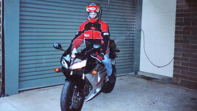 Shane Powell on his much-loved motorbike. Picture: Supplied.