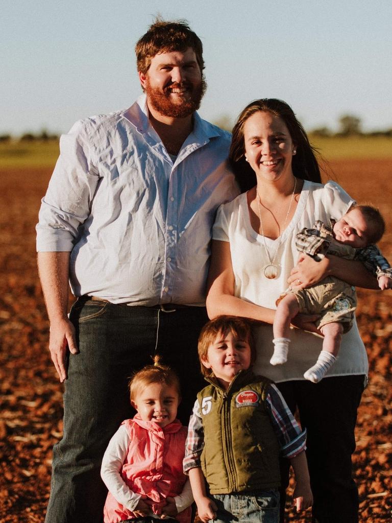 Leo and Lysandra Olsson with their three young children. 