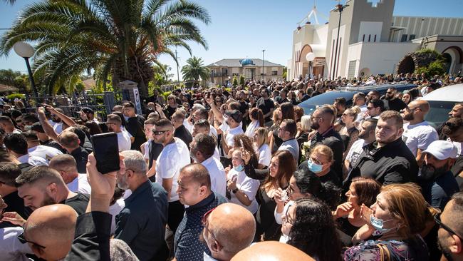 A huge crowd gathered at St Thomas The Apostle Chaldean and Assyrian Catholic Church.