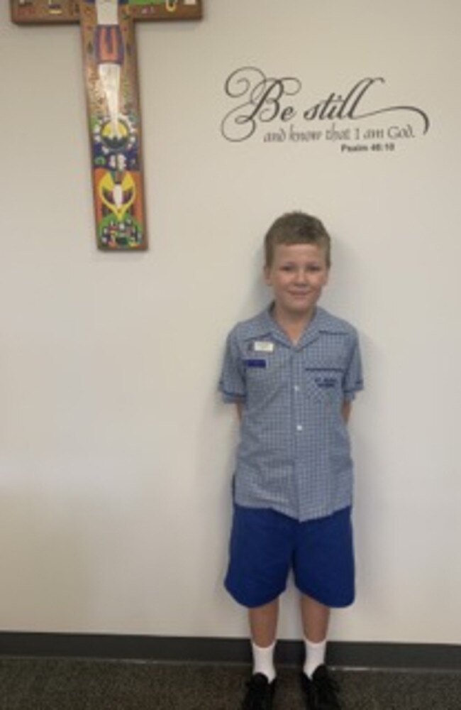 Chase Stuart, St Kevin's Catholic Primary School captain. Picture: Contributed