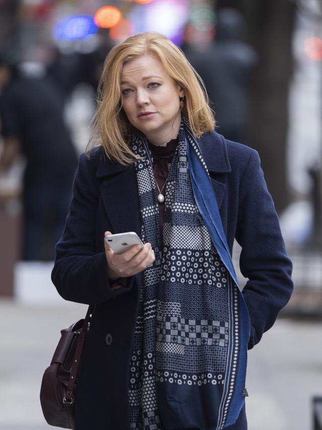 Sarah Snook during one of the scenes of <i>Succession</i>. Picture: HBO