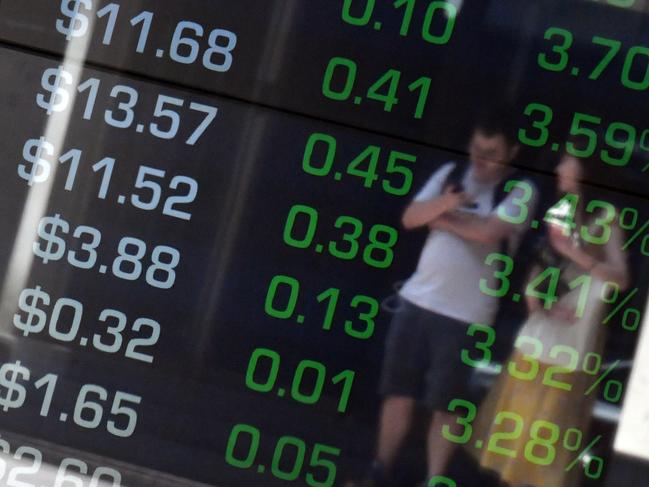 Pedestrians are seen reflected on the Australian Stock Exchange (ASX) trading board in Sydney, Friday, January 3, 2020. (AAP Image/Mick Tsikas) NO ARCHIVING