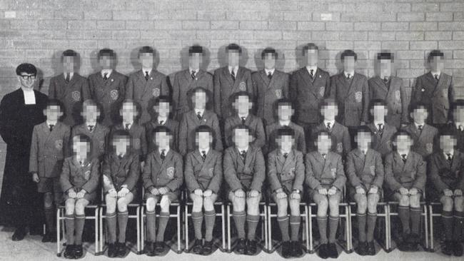 Teacher Joseph William Weygood, far left, in class a photograph from St Josephs and Sacred Heart from 1967 year book.