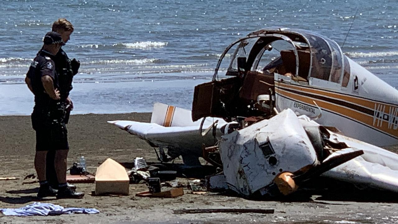Fatal plane crash at Ball Bay, north of Mackay, on Christmas Eve 2021. Photo: Janessa Ekert