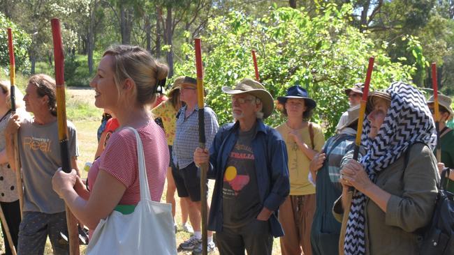 Greens supporters and members from across South East Queensland gathered to learn about the ‘Gympie Pyramid' / Djaki Kundu. Photo: Kristen Camp