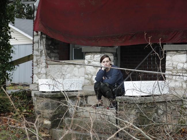 A resident looks at the damage in Bowling Green, Kentucky. Picture: Gunnar Word / AFP