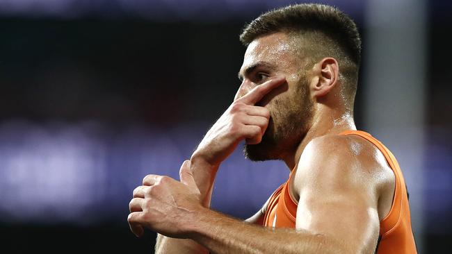 Stephen Coniglio captained the Giants and booted four goals to go with 24 possessions. Pic: Getty Images