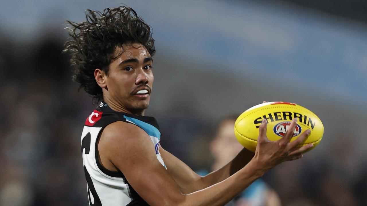 Jase Burgoyne is in a battle for a Port Adelaide wing spot. Picture: Getty Images