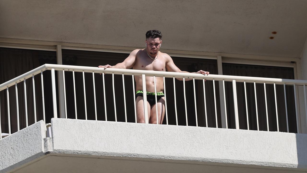 James Roberts copped a one-game ban for using his balcony. Picture: Nigel Hallett