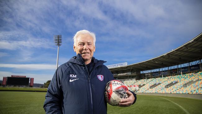 Legendary South Hobart coach Ken Morton announced season 2024 will be his last, bringing to an end a 16-year stint at D’Arcy Street. Picture: Richard Jupe.