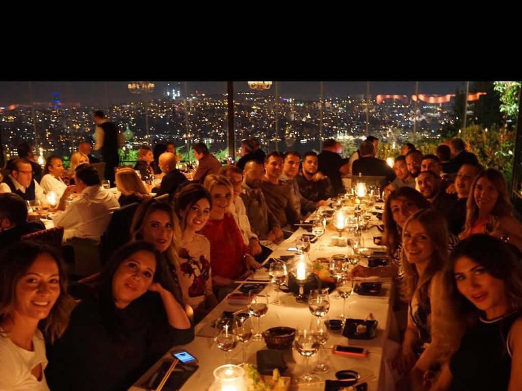 Hakan Ayik’s wife Fleur Messelink posted this photo of a dinner in 2015 in Istanbul, Turkey.