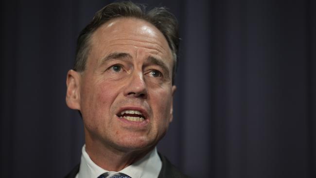 Health Minister Greg Hunt dosen’t support a drift into US-style healthcare. Picture: Martin Ollman