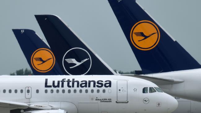 European airlines including Lufthansa have warned strains will remain until the end of the year. Picture: AFP