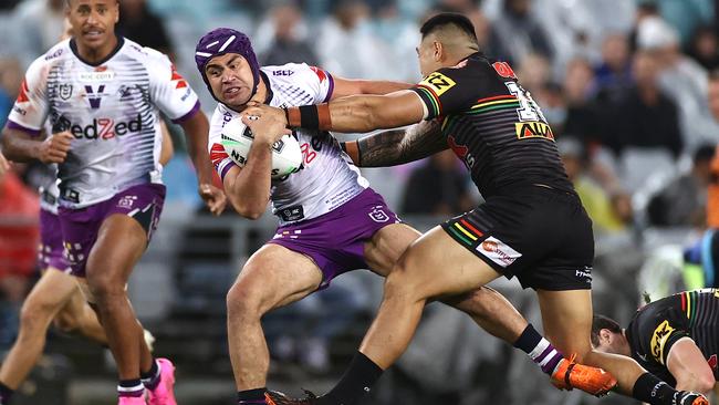 Jahrome Hughes is a priority signing for the Melbourne Storm after his premiership-winning season from halfback. Picture: Cameron Spencer/Getty Images