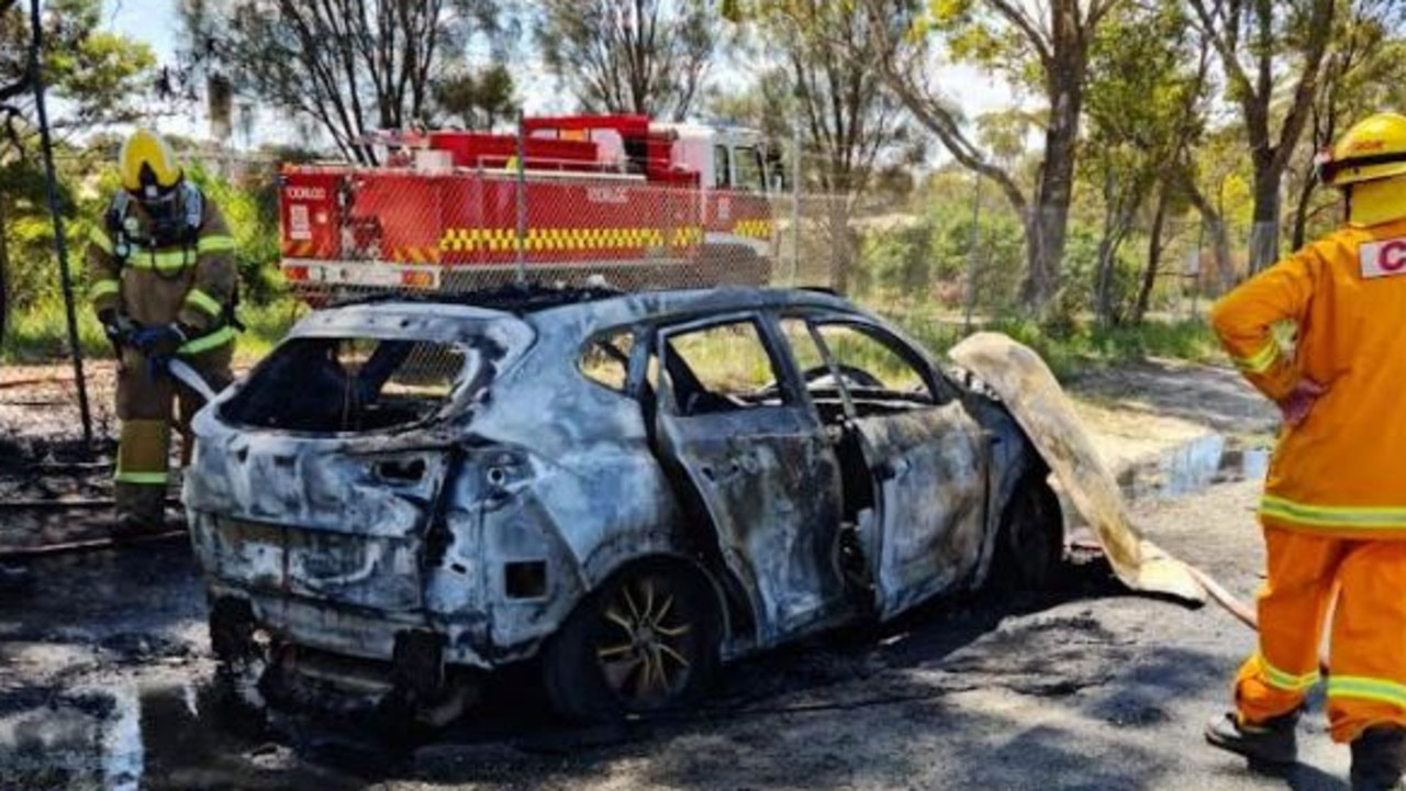 The car was ‘totally destroyed’. Picture: Supplied