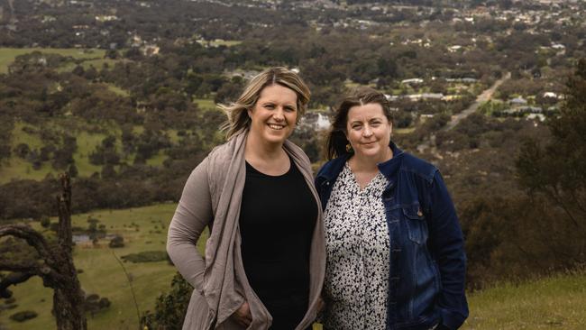 Tammie Meehan and Carly McKinnis are founders of One Red Tree Resource Centre that provides mental health services to families and young people across western Victoria. Picture: Nicole Cleary