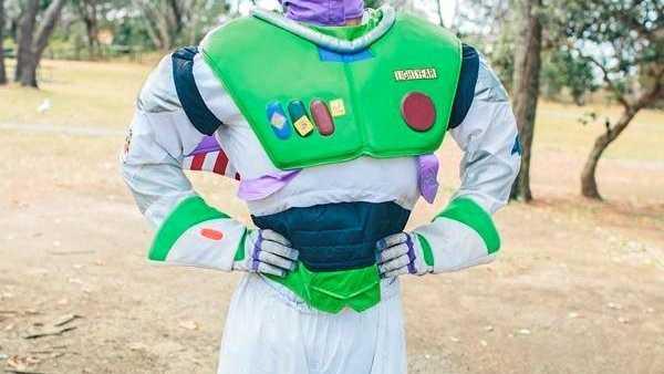 Andrew Smiley as Buzz Lightyear was a fan favourite of children on the Coffs Coast. Picture: Supplied