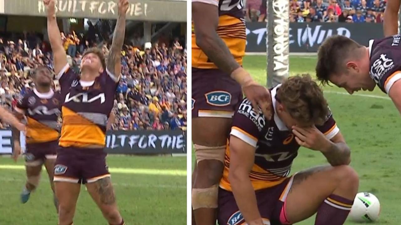 The emotion overcame Walsh. Photo: Fox Sports