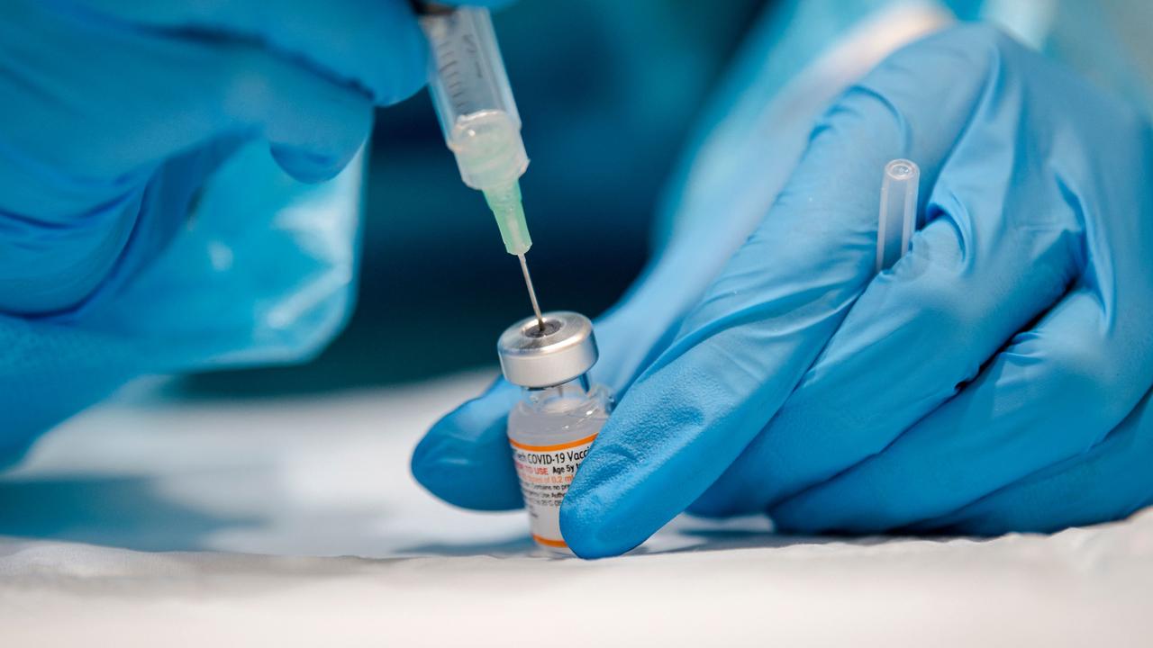 A nurse prepares the Pfizer-BioNTech Covid-19 vaccine. Picture: Andrej Ivanov/AFP