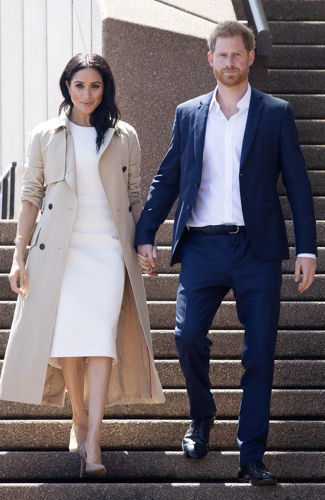 Prince Harry, Duke of Sussex and Meghan, Duchess of Sussex meet and greet the public at the Sydney Opera House on October 16, 2018. Picture: Paul Edwards/Getty Images