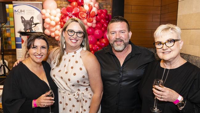 At Fitzy's Colour of Change luncheon are (from left) Sally Harvey, Naomi Wilson, Brett Harvey and Cath Lachmund raising funds for local breast cancer support, Thursday, May 26, 2022. Picture: Kevin Farmer