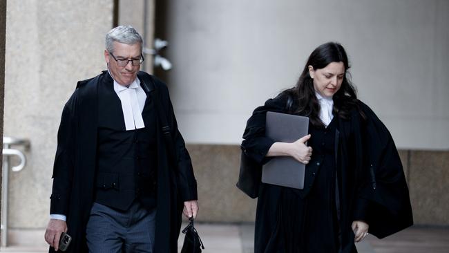 Qantas lawyers Richard Dalton and Monica Caristo. Picture: NewsWire / Nikki Short
