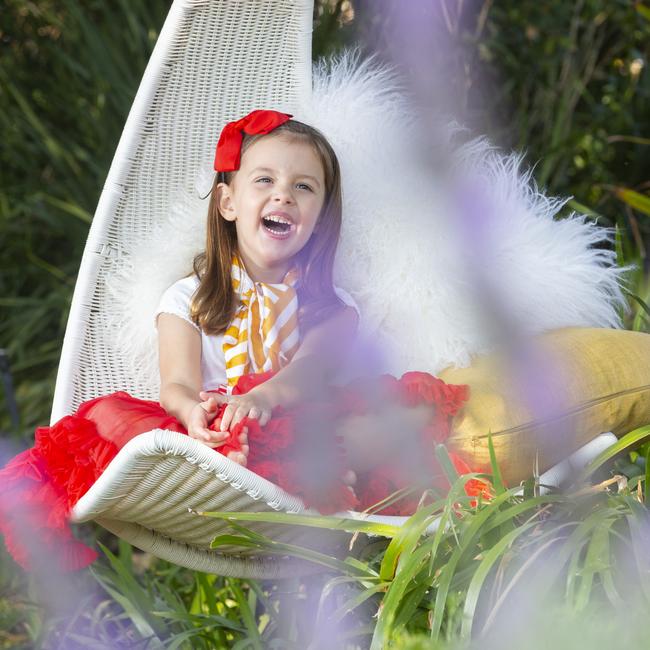 Claudia at home in Brookfield. Picture: AAP /Renae Droop