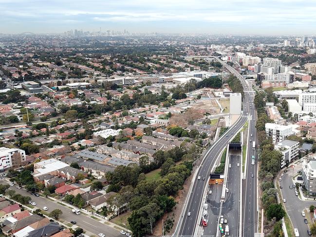 The road from above. Picture: Sam Ruttyn