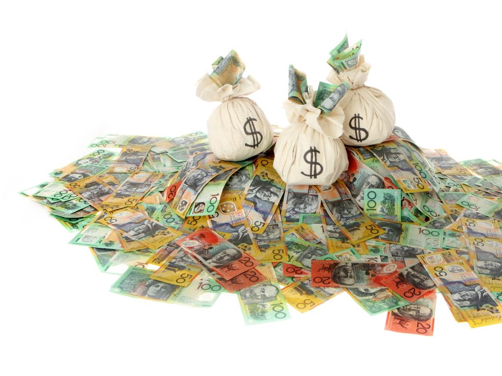 Australian money cash, debt, notes, coins generic. Picture: istock