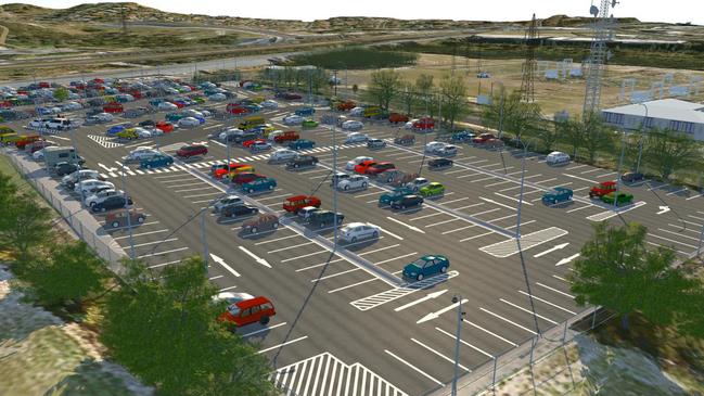 Artist impressions of new car park at Varsity Lakes railway station on the Gold Coast.