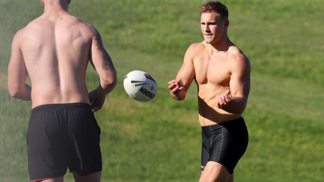 De Belin training with St George Illawarra in Wollongong in June. Picture: Tim Hunter.