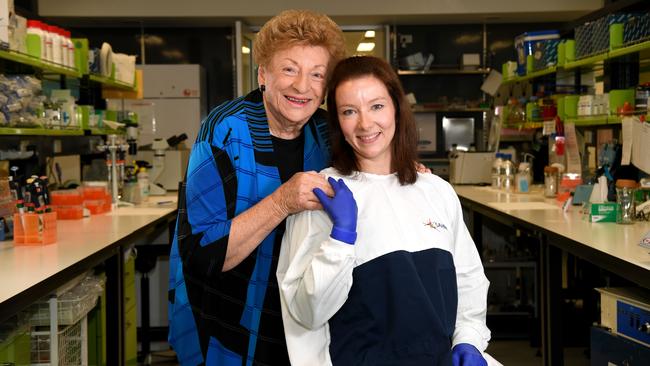 Marjorie Jackson-Nelson and SAHMRI researcher Dr Laura Eadie.  Picture: Tricia Watkinson