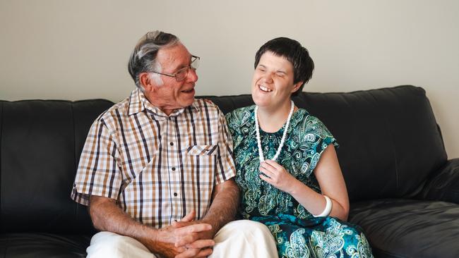 Toowoomba father Eric Shadbolt with his adopted daughter Tanya. Picture: Supplied