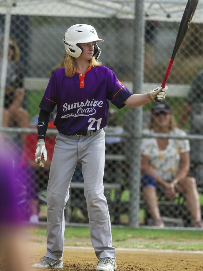 South Coast V Sunshine Coast in the 12-14 years QLD School Sport Baseball Championships. Picture:Glenn Campbell
