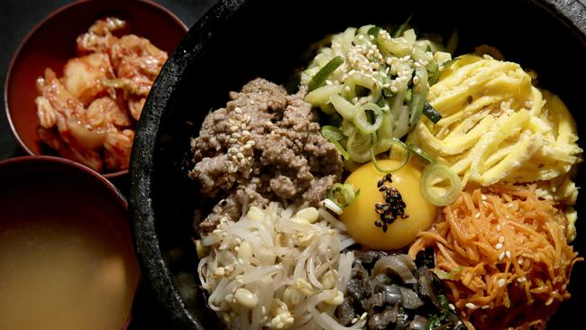 KOREAN: A bibim bap at Corea Corea in Orchid Plaza, Abbott St. Picture: ANNA ROGERS